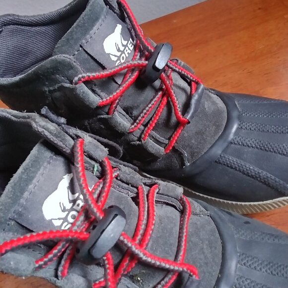 SOREL OUT  N ABOUT Winter Boot Boys/Girls sz 4 Gray Suede - Picture 7 of 11